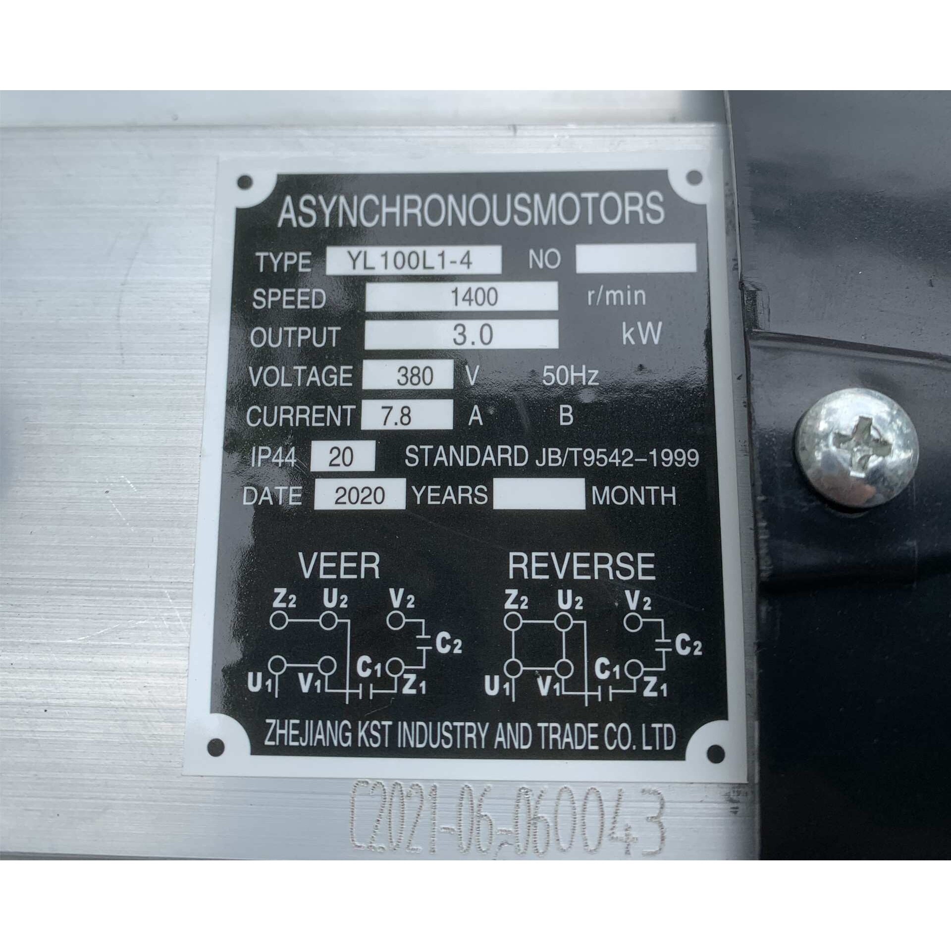 洗特3KW-4三相电机轴径22 洗车机配套电机 34102号