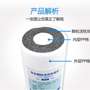 奥特朗C02 2.0标准型滤芯大胖PP棉活性炭复合通用滤芯全屋过滤器