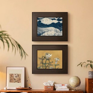 新中式宋代美学中古风玄关挂画法式中国风客厅背景墙高级感装饰画