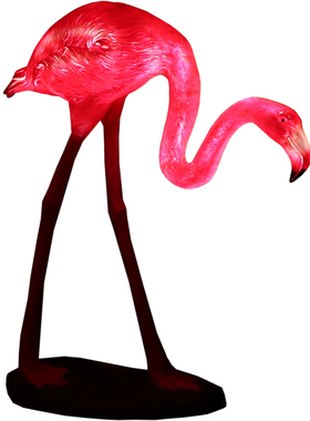 户外仿真兔子灯发光动物火烈鸟灯摆件造型灯公园庭院草坪装饰景观