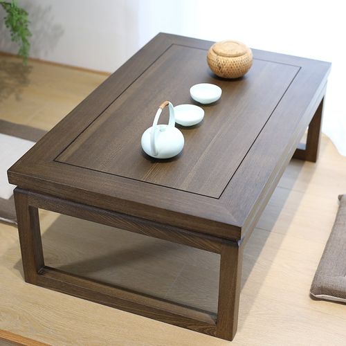麦舍实木小茶几阳台榻榻米茶桌飘窗桌子日式矮桌炕桌老榆木
