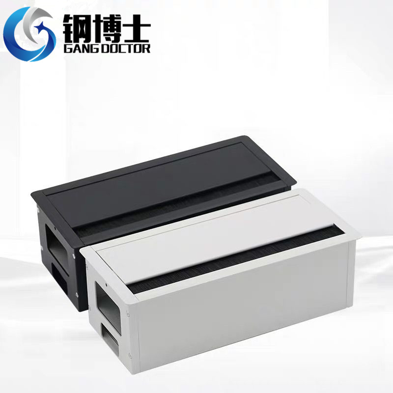 办公合金a线盒过线孔盖桌面走线孔盖电脑线盖毛刷缓冲86面板线盒