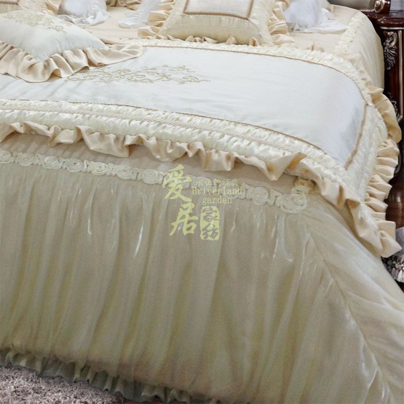 轻奢法式床品多件套样板间软装豪华套装欧式公主房金色床上用品