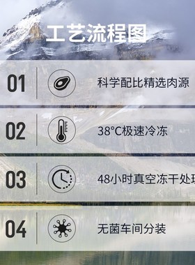 OTES生骨肉冻干狗狗猫咪零食鸡肉兔肉营养增肥训练奖励磨牙零食