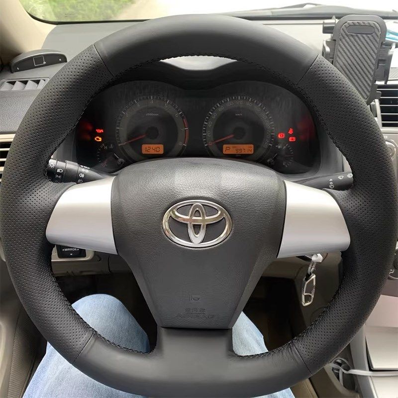 11-12-13款丰田卡罗拉方向盘套D型RAV4荣放把套手缝全包