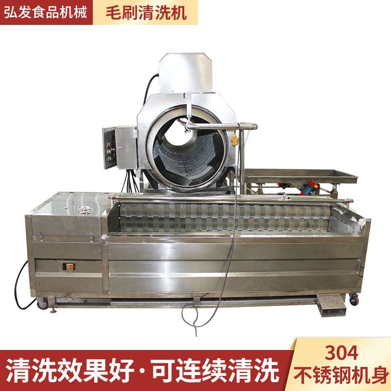 土豆去皮清洗机 莲藕胡萝卜去泥毛辊式清洗设备 猪耳朵毛刷清洗机