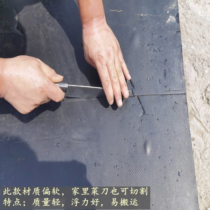 钓鱼水上浮板泡沫船养殖龙虾割草平稳耐用实心加厚平板船竹筏