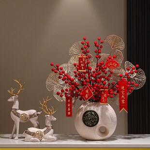 2025新年装饰摆件过年氛围布置客厅蛇年春节贺年喜庆家里屋内福桶