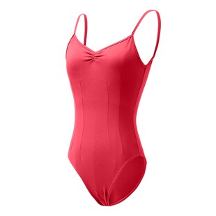 众爱舞苑芭蕾舞蹈练功形体服大红色吊带成人女体操服古典中国舞服