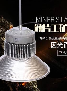 鳍片灯200W100W50W150Wled工矿工厂灯厂房工业照明灯天棚灯