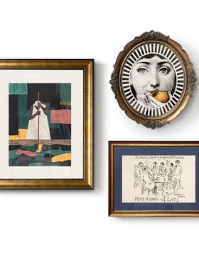 欧式复古客厅饰小众轻奢艺术发餐DDA26厅挂画组合美式画壁画沙背