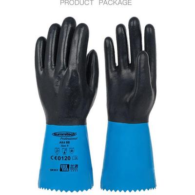 兰浪(LANON)SR305氯丁橡胶重型防化手套35cm加长款