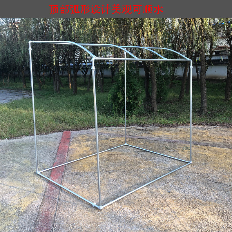 镀锌钢管a水管遮阳雨棚花架瓜果葡萄架定制斜面尖顶小屋保温棚架