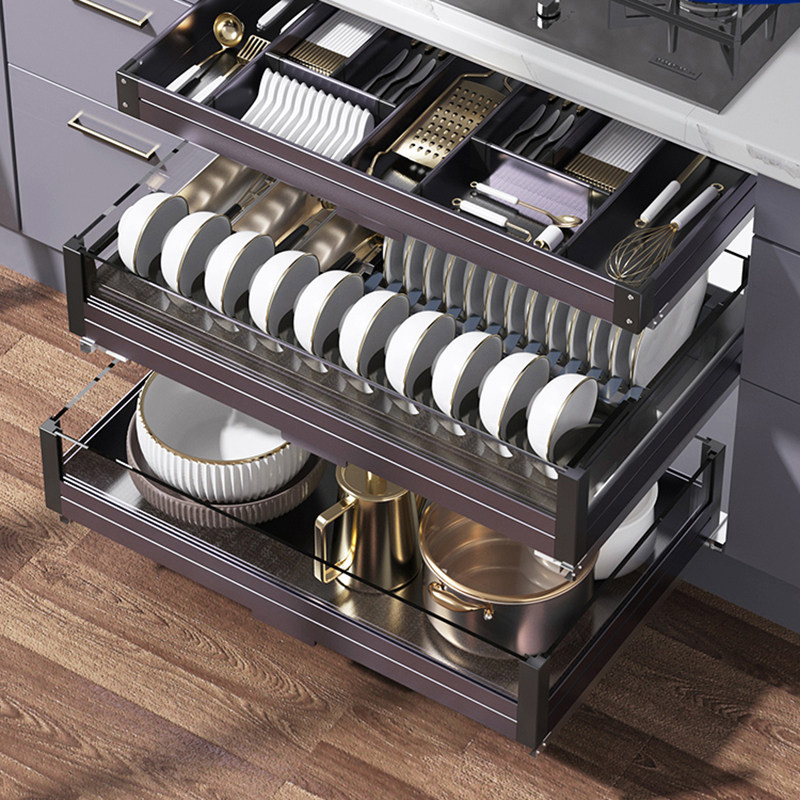 浅拉篮350深400拉拦450浅柜拉蓝550调味篮650抽屉800橱柜碗篮单层