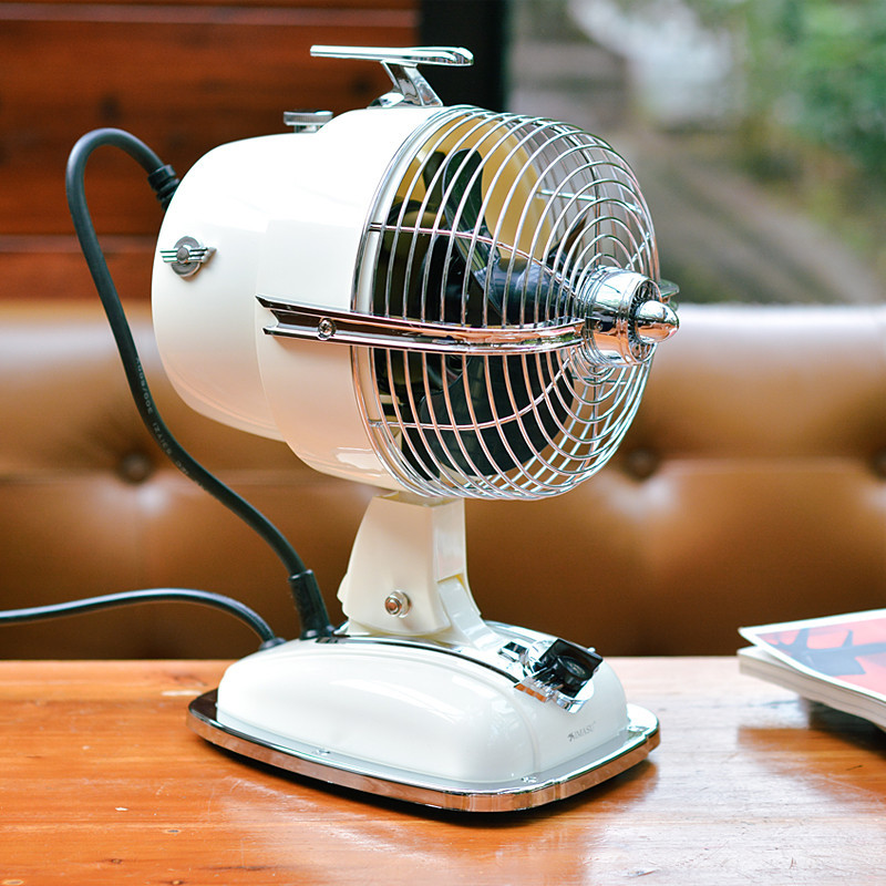 IMASU复古电风扇家用静音台式空D气循环扇飞机头电扇摇头怀旧台扇