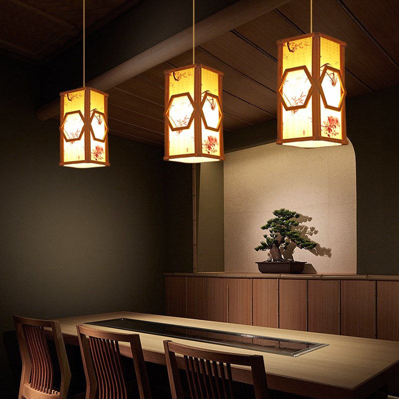 婚庆中式宫灯路引灯婚礼梅花x原木方柱灯笼结婚礼舞台迎宾摆件道