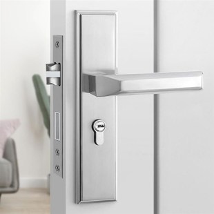 简约不锈钢门锁 771卧室门锁 欧式 门锁 加重加厚静音锁 木门锁套装