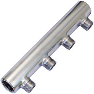 70mm大间距不锈钢一寸内丝六分外丝球阀内外丝活接地暖分流分水器