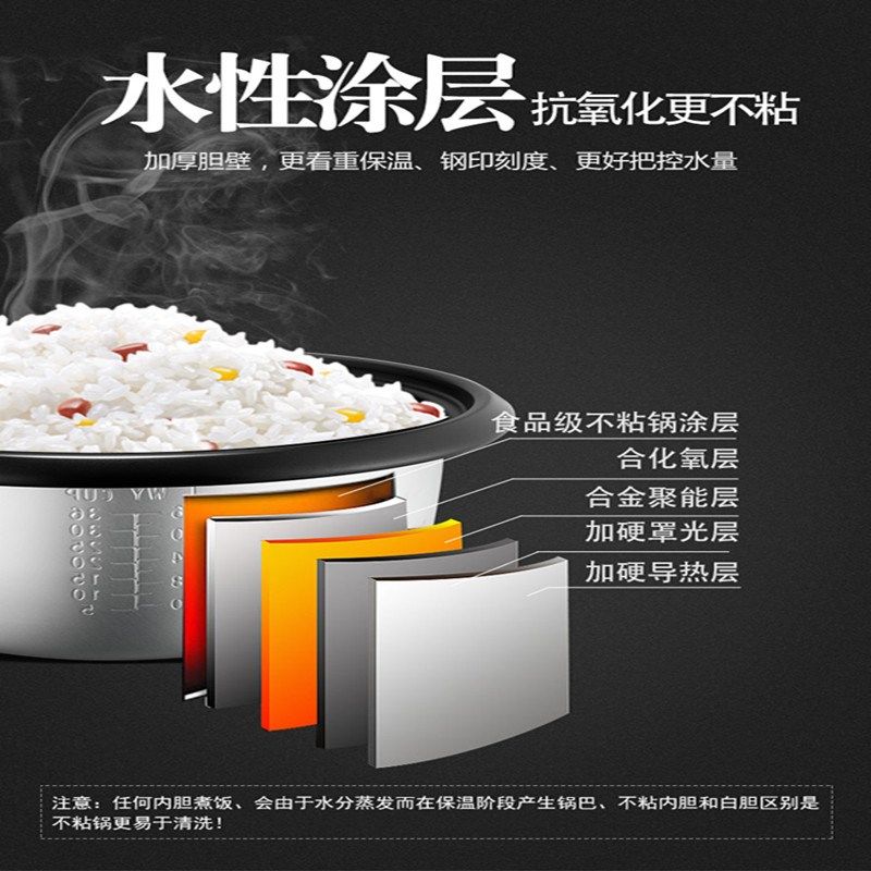 三角半球通用大容量加厚不粘电饭锅内胆8L10L13L18L23L28L36L45升