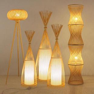 新中式落地灯复古客厅卧室书房中国风立灯日式古典茶室民宿创意灯