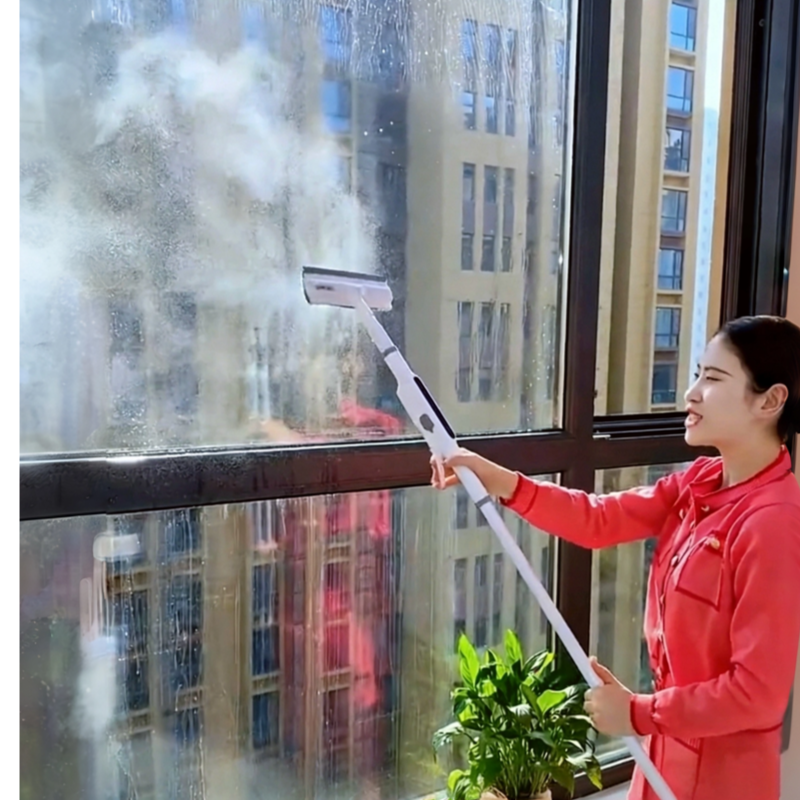 喷雾喷水收集脏水双面刮擦玻璃清洁拖把家用懒人窗刮擦窗器MOP
