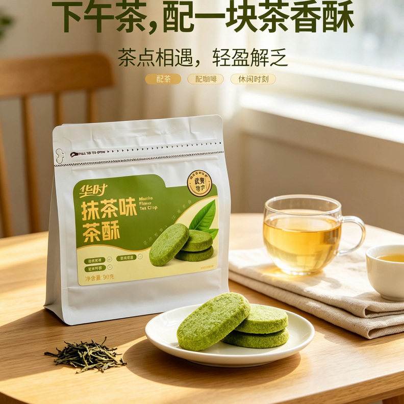 【华时】抹茶味茶酥｜武夷山特产中式糕点/新中式糕点