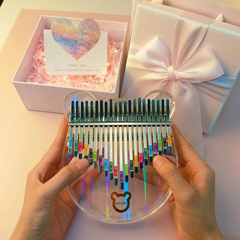 21音透明水晶拇指琴初学者萌造型七色彩虹卡林巴Kalimba乐器,特色手工艺,其他特色工艺品,淘宝优惠券,粉丝福利购,淘宝优惠卷