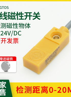微型方形二线磁性开关霍尔开关5-24V直流磁感应开关传感器TL-20NO