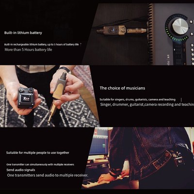 Xvive U4无线耳回监测系统现场表演排练Dj设备入耳式无线发射器接