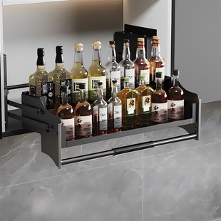 矮吊柜300 450调味篮 500高升降拉篮单层400矮小升降机上柜下拉式