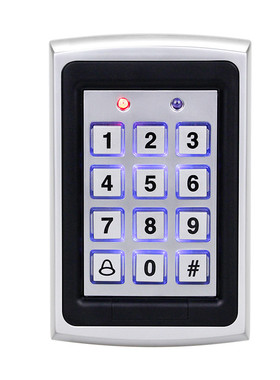 小区铁门金属门禁一体机qID控制器韦根26输出12V刷卡密码加防水罩