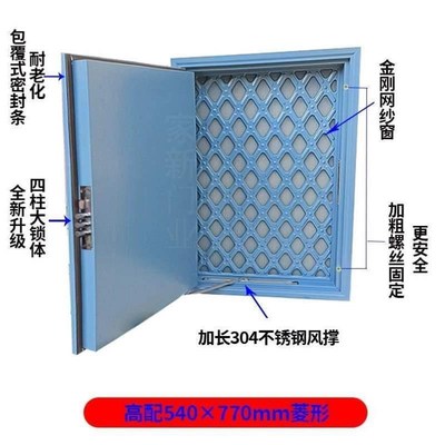 纱窗改装透气门防盗门透风中母门通风门子开小进户门加装窗门窗