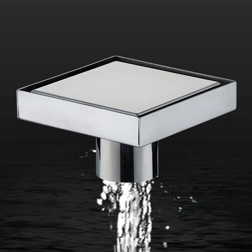 黑色不锈钢304隐形地漏卫生间浴室阳台防臭拉丝隐藏款镶嵌砖地漏