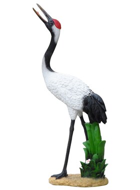 户外花园庭院仿真丹顶鹤玻璃钢动物雕塑摆件园Q林景观仙鹤装饰摆