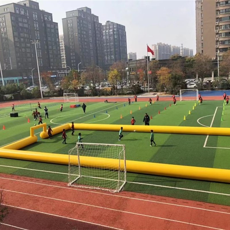 充气KT足球场气模户外学校竞技赛道训练无人机竞技场围栏足球框