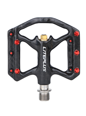 LITEPLUS自行车碳纤维脚踏折叠车公路车钛轴超轻脚踏防滑踏板脚蹬