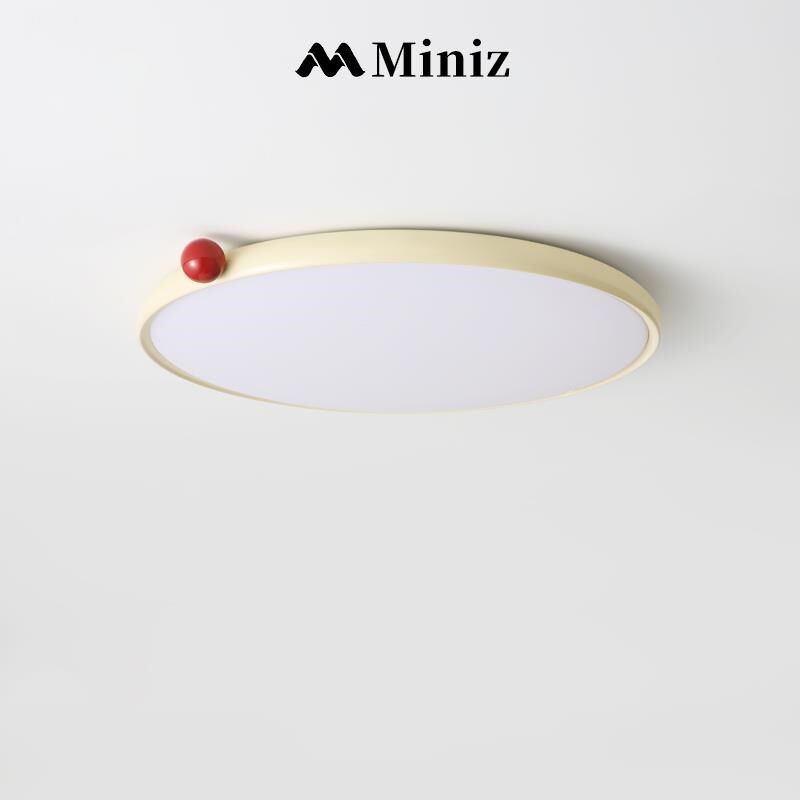 法式奶油风卧室吸顶灯全光谱儿童房温馨护眼灯侘寂风主卧小奶豆灯