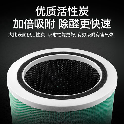 万创适用于华/为KJ350G-H01空气净化器滤网过滤芯绿色紫色海帕hep