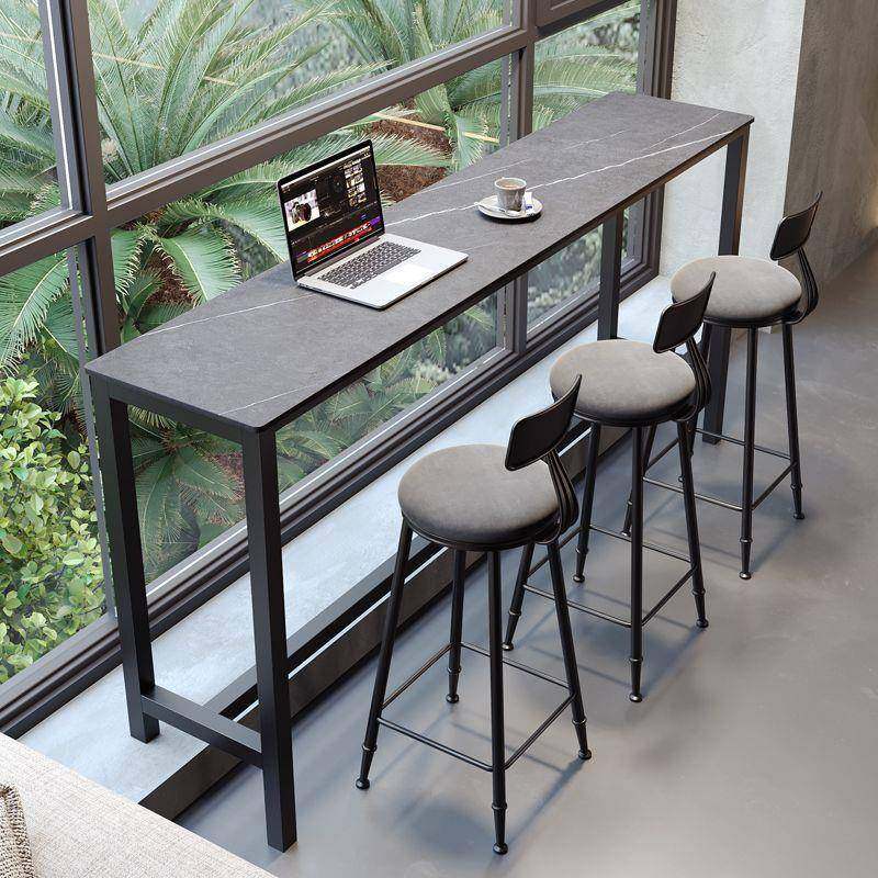 家用岩板吧台高低脚长桌子奶茶店靠墙桌椅组合阳台桌简约靠窗长条,清洗/食品/商业设备,风口/风叶/风机配件,淘宝优惠券,粉丝福利购,淘宝优惠卷