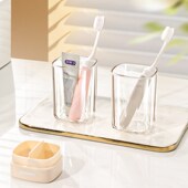 迷你便携洗漱杯牙刷牙膏六合一套装 旅行漱口杯情侣儿童神器