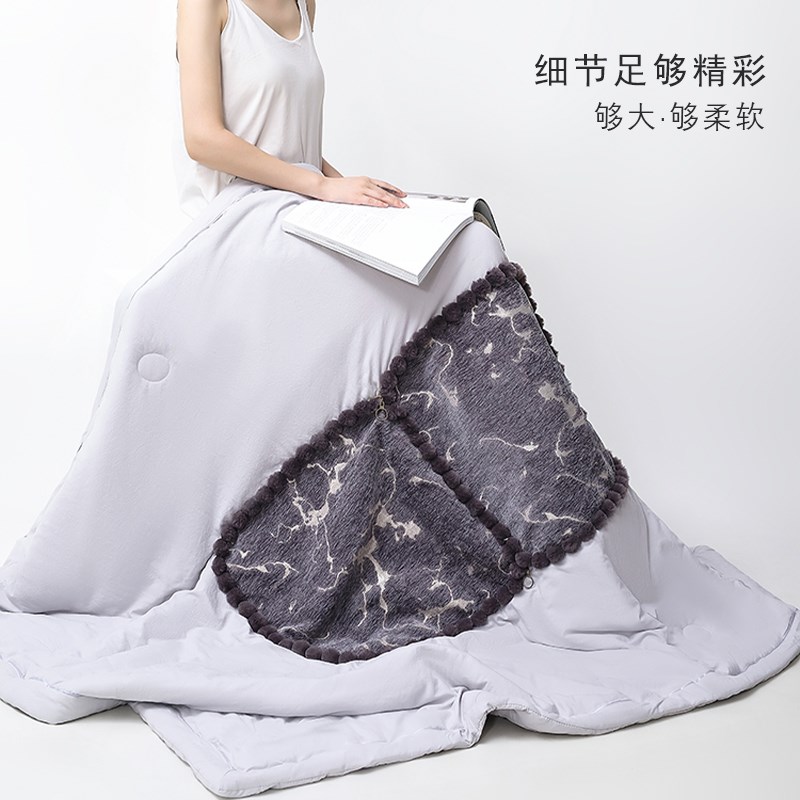 汽车载抱枕被子两用车上午睡枕头被可折叠毯子二合一加.厚四季通