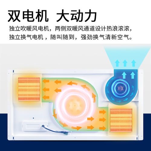 315*315x630来思奥集成吊顶浴霸风暖风机双电机超薄卫生间取暖器