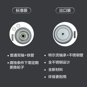 3寸4寸5寸304不锈钢脚轮万向轮静音手推车带刹车人造橡胶TPR轮子