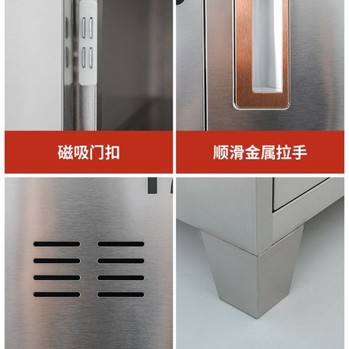 不锈钢食堂碗柜员工餐盘柜工厂储物多门柜餐厅带门带锁餐具饭盒柜