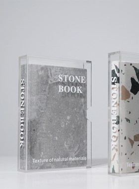 简约现代大理石装饰书籍摆件样板间软装售楼处书X房展示柜摆设