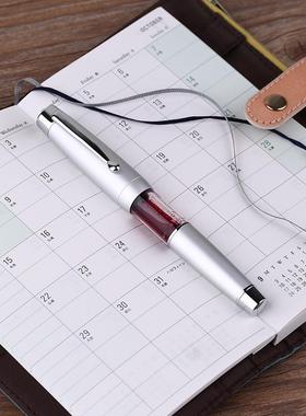 MOONMAN末匠T2金属按压弹力活塞吸墨成人学生商务书写透明钢笔