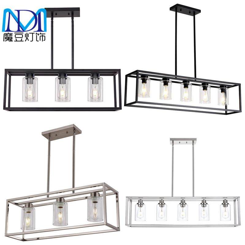 美式复古工业风玻璃吊灯长方形铁艺客厅餐厅服装店厨房岛灯,清洗/食品/商业设备,风口/风叶/风机配件,淘宝优惠券,粉丝福利购,淘宝优惠卷