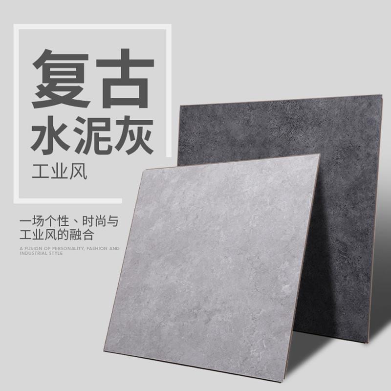 强化复合木地板工业风水泥灰方块复合板12mm耐磨防水商用直销图片