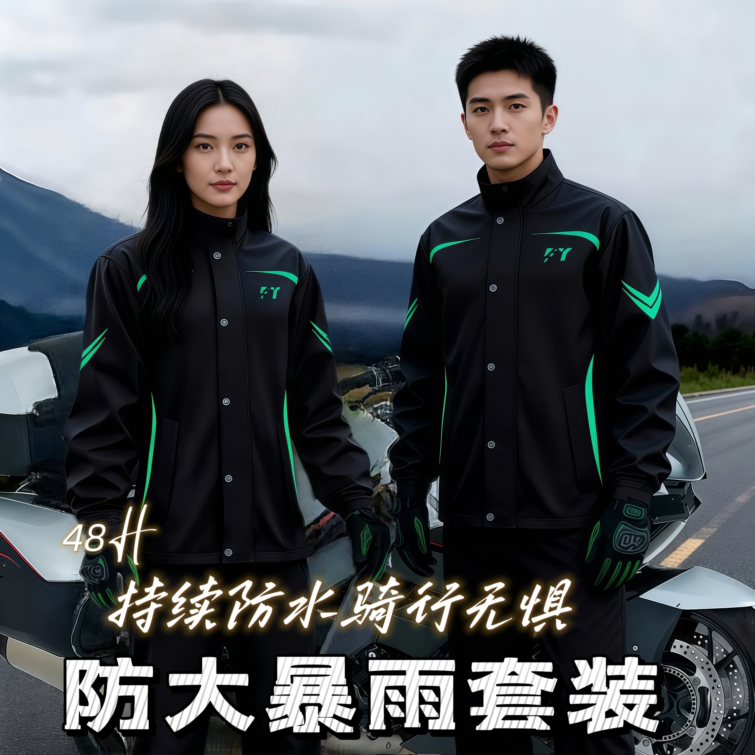 摩托车骑行服雨衣套装男款全身防暴雨外穿成人分体式外卖骑手专用,居家日用,雨披/雨衣,淘宝优惠券,粉丝福利购,淘宝优惠卷