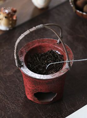 【千音 山楂酒茶茶炉】围炉煮茶提梁温煮盘煮茶器红精炉干果茶盘